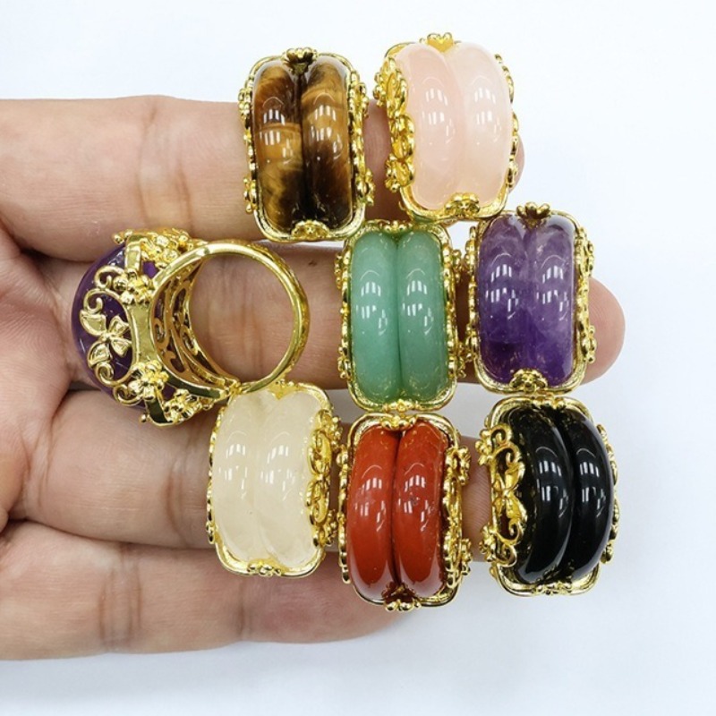 Ethnic Fast Fashion - 3pcs/lot Double Layer Inlaid Natural Stone