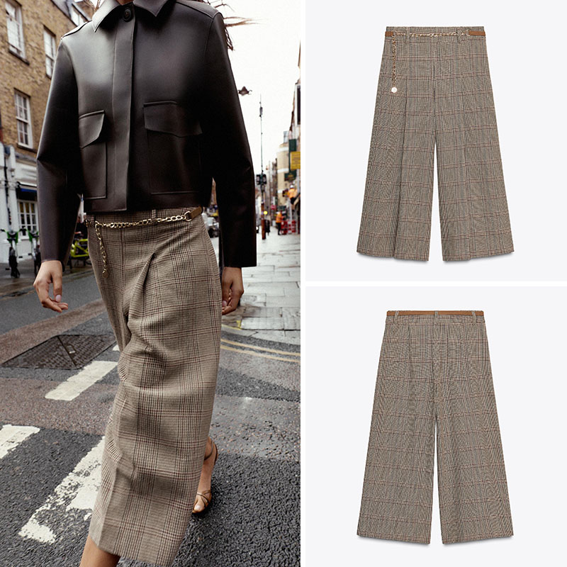 Ethnic Clothing & Online Fashion Store Khaadi Us - High Waist Loose Plaid Long Casual