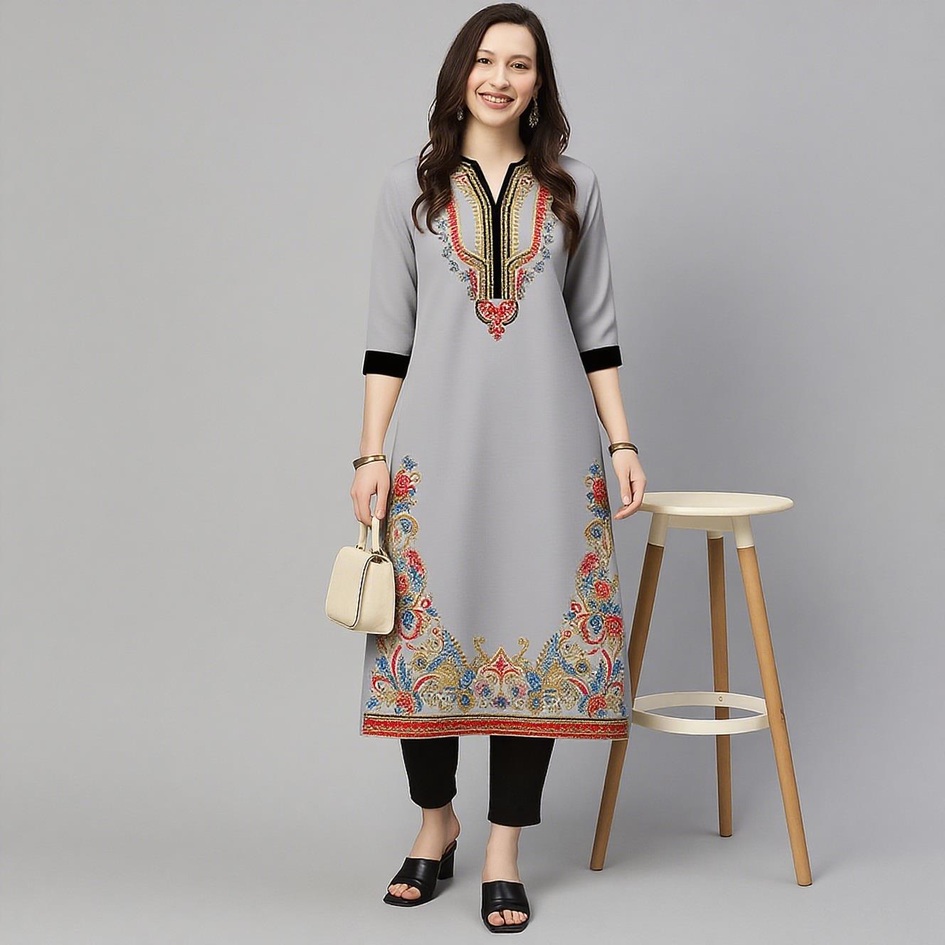 Ethnic Fashion Kurtis - Muslim Kurt Women's Casual Fashion Dress