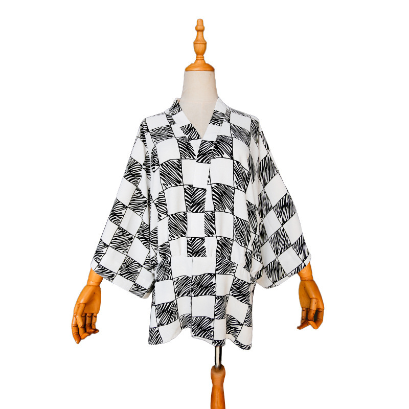 Haori Japanese Jacket - Summer Feather Woven Jacket Men's Kimonos