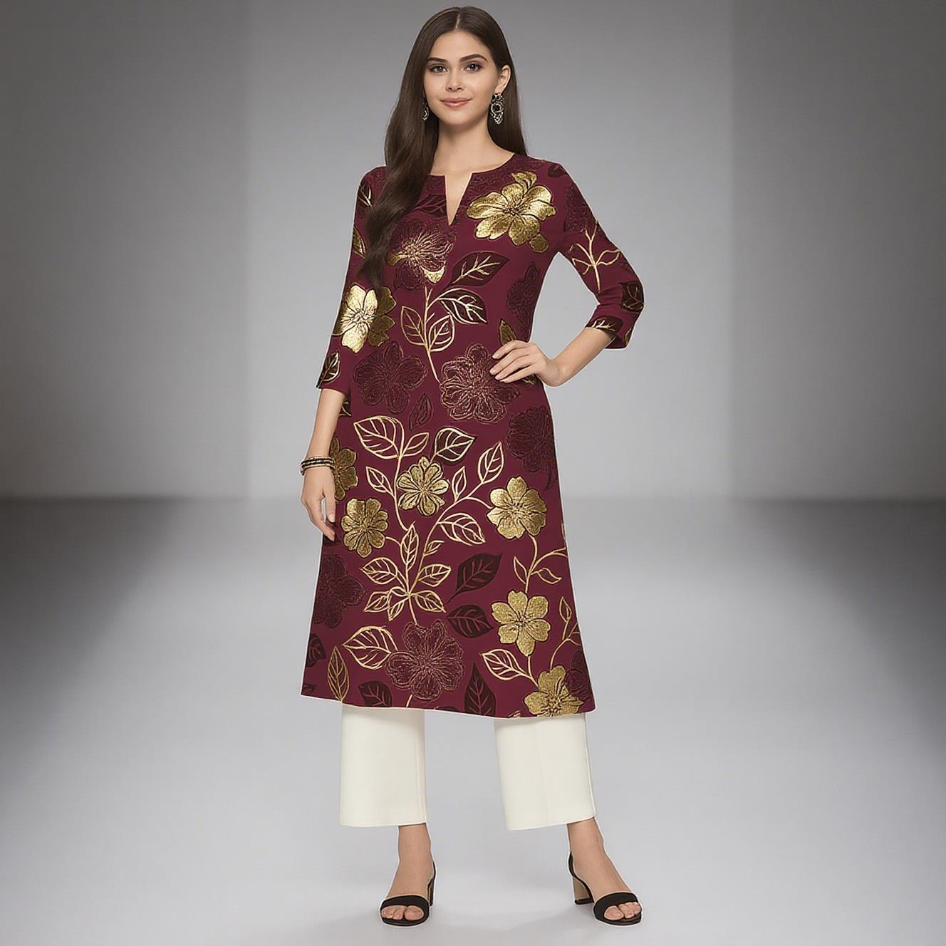Muslim Women's Kurt Casual Fas - Ethnic Fashion Kurtis ulasan dan harga