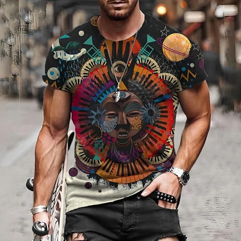 Vintage Ethnic Style Pattern T - Men'S Ethnic Fashion Trends ulasan dan harga