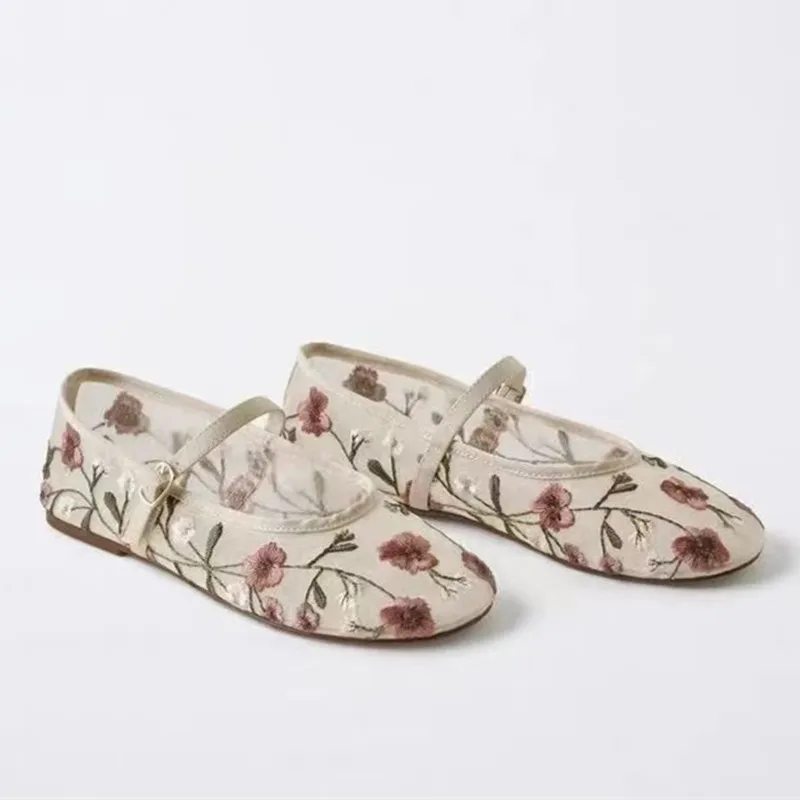 Mesh Embroidered Leisure Balle - Women'S Ethnic Fashion Brands ulasan dan harga