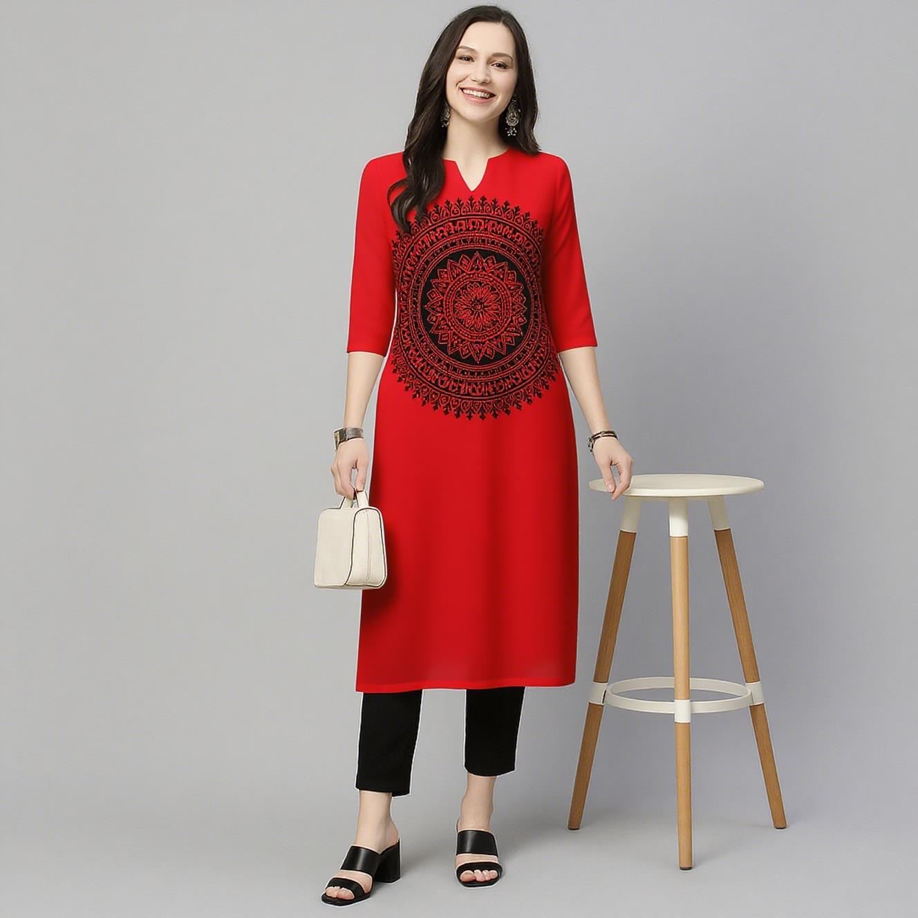 Muslim Kurt Flowers Women's Fa - Ethnic Fashion Kurtis ulasan dan harga