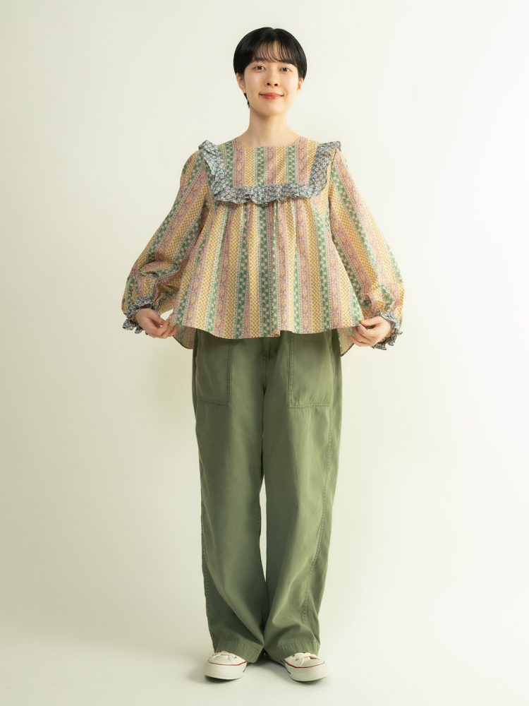 Sweet Floral Print Shirt with  - Ethnic Fashion Brand ulasan dan harga