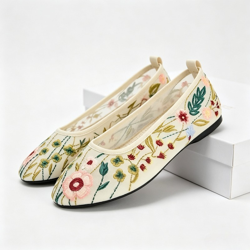 Round Toe Mesh Ballet Flats Sh - Women'S Ethnic Fashion Brands ulasan dan harga