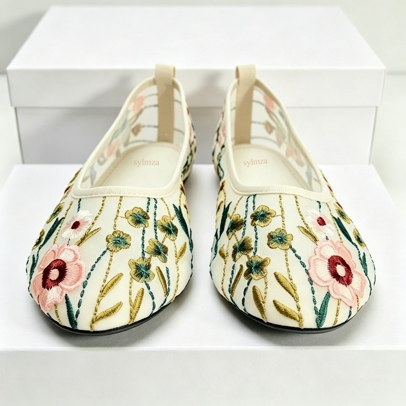 Round Toe Mesh Ballet Flats Sh - Women'S Ethnic Fashion Brands ulasan dan harga