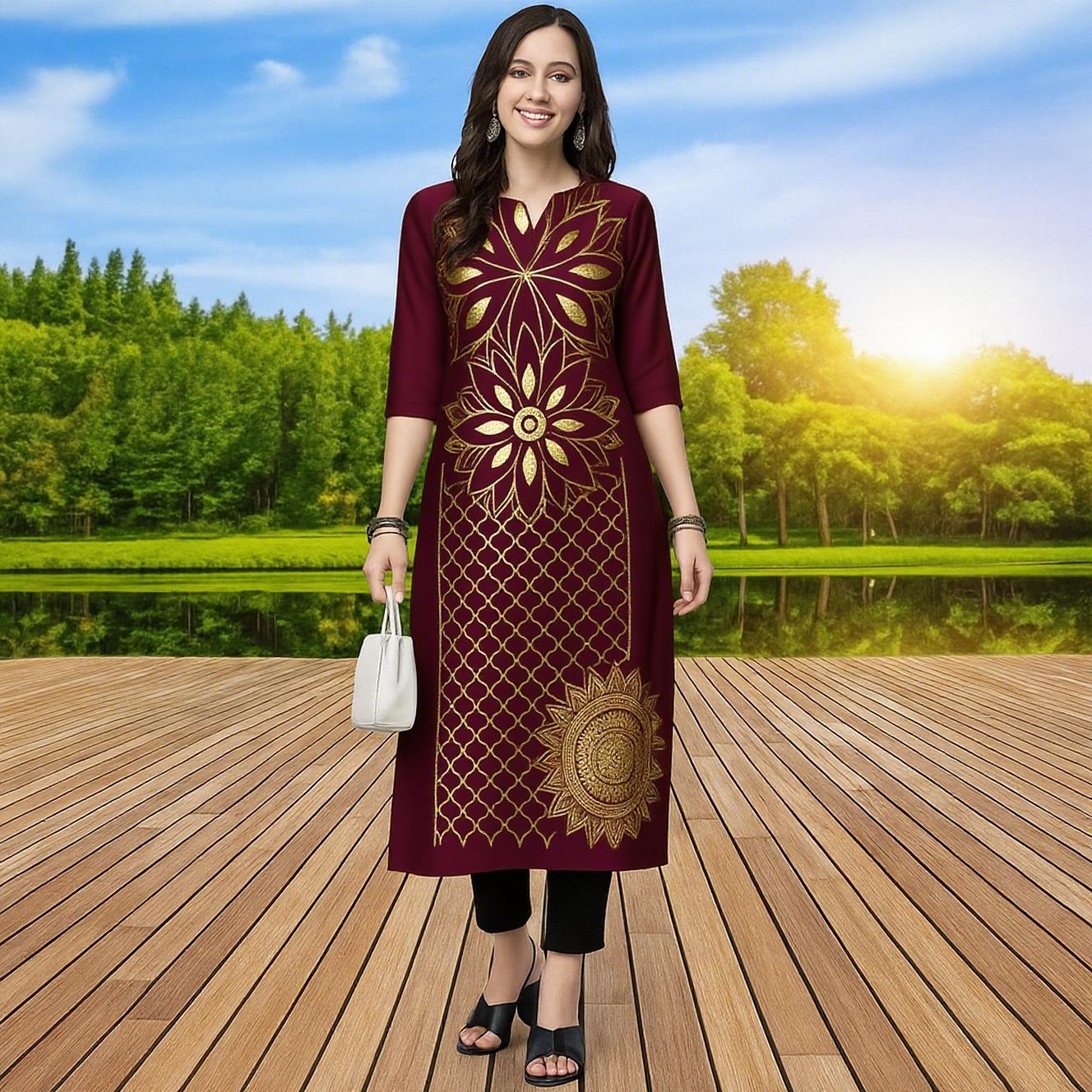 Muslim Kurtta Women's Fashiona - Ethnic Fashion Kurtis ulasan dan harga