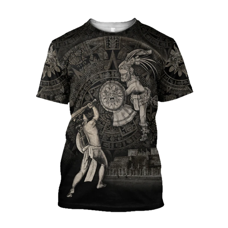 Retro Ethnic Aztec Mexico T-sh - Men'S Ethnic Fashion Trends ulasan dan harga