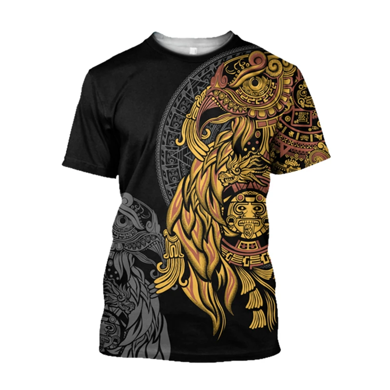 Retro Ethnic Aztec Mexico T-sh - Men'S Ethnic Fashion Trends ulasan dan harga
