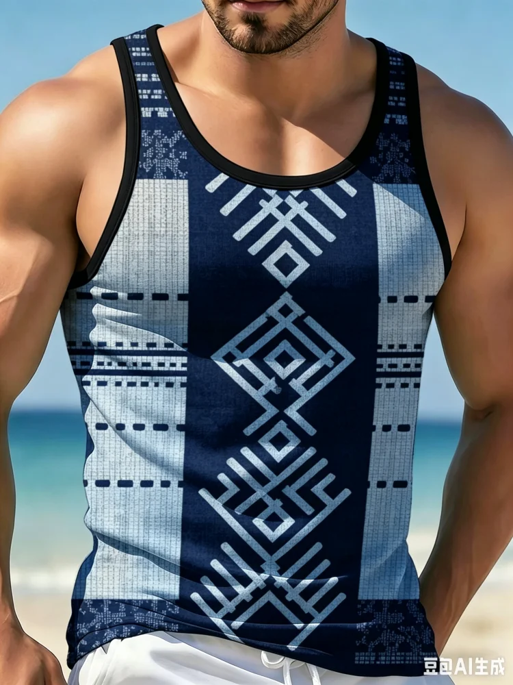 Vintage Ethnic Geometric Triba - Men'S Ethnic Fashion Trends ulasan dan harga