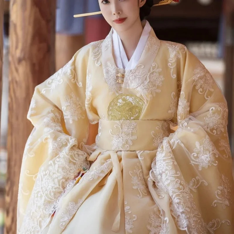 ellow Korean Clothes Women Tra - Hanbok Modern Set ulasan dan harga