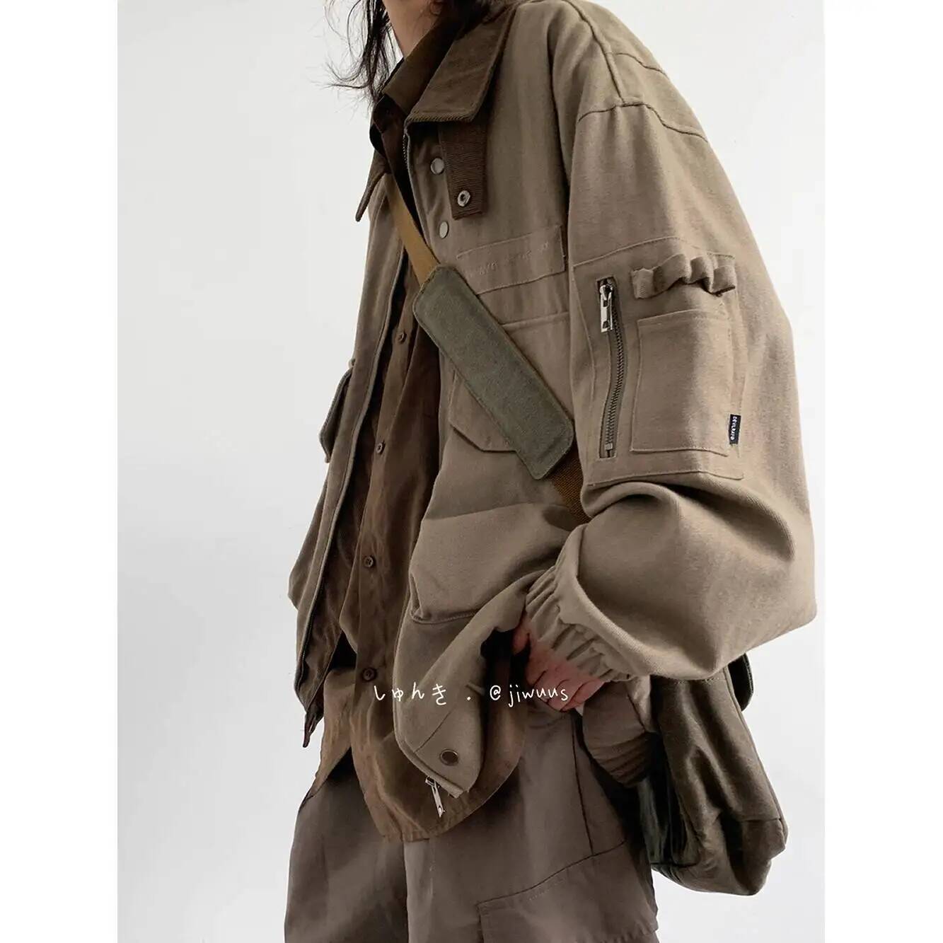 Man Jacket Spring Autumn Loose - Haori Japanese Jacket ulasan dan harga