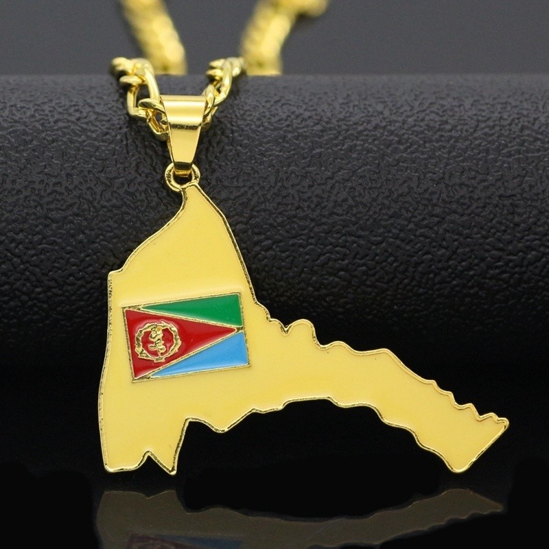 Exquisite Eritrea Map Pendant  - Men'S Ethnic Fashion Trends ulasan dan harga
