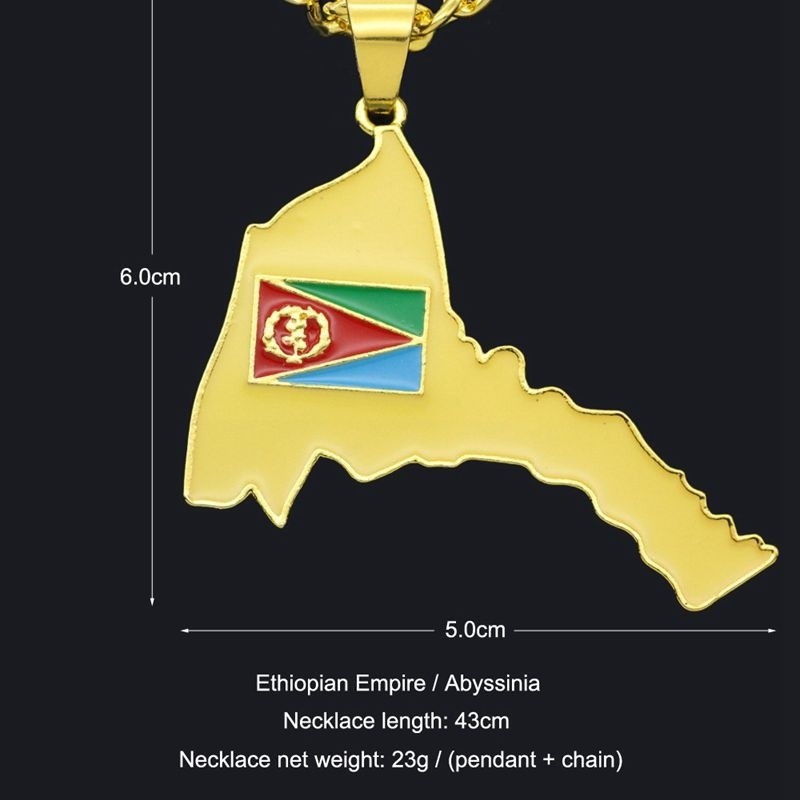 Exquisite Eritrea Map Pendant  - Men'S Ethnic Fashion Trends ulasan dan harga