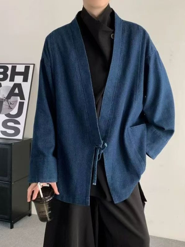 Vintage Japanese Style Denim C - Haori Japanese Jacket ulasan dan harga