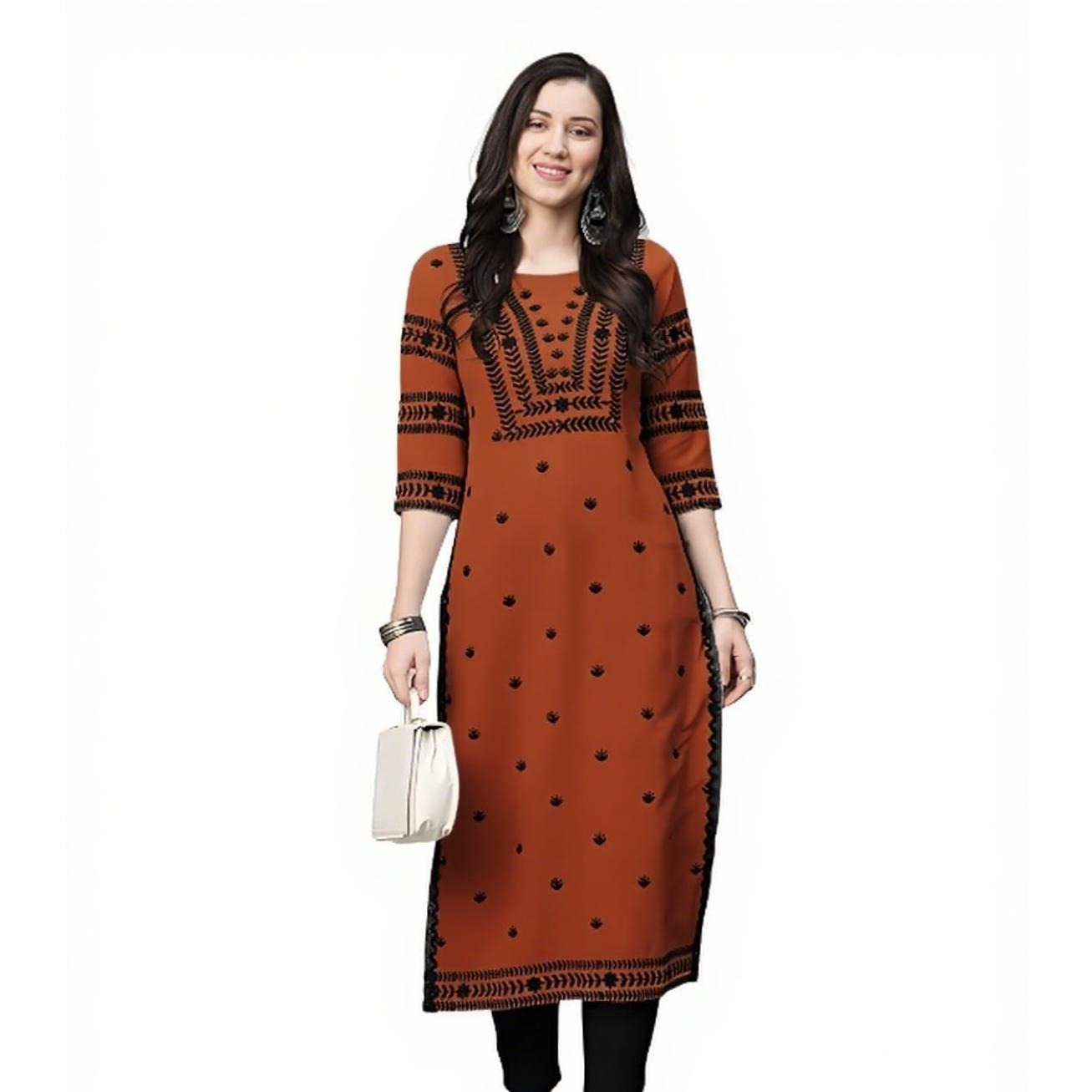 Muslim Kurt Flowers Women's Fa - Ethnic Fashion Kurtis ulasan dan harga