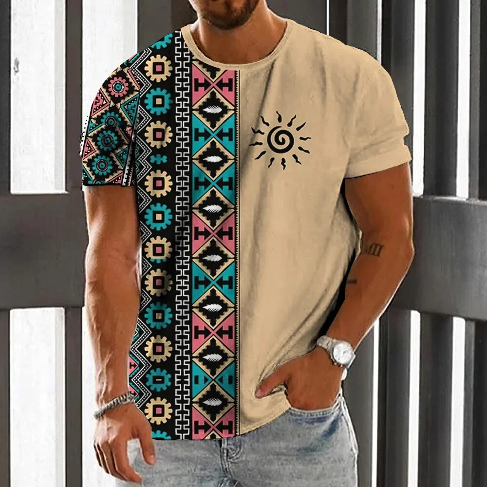 Vintage Ethnic Style Men's T-S - Men'S Ethnic Fashion Trends ulasan dan harga