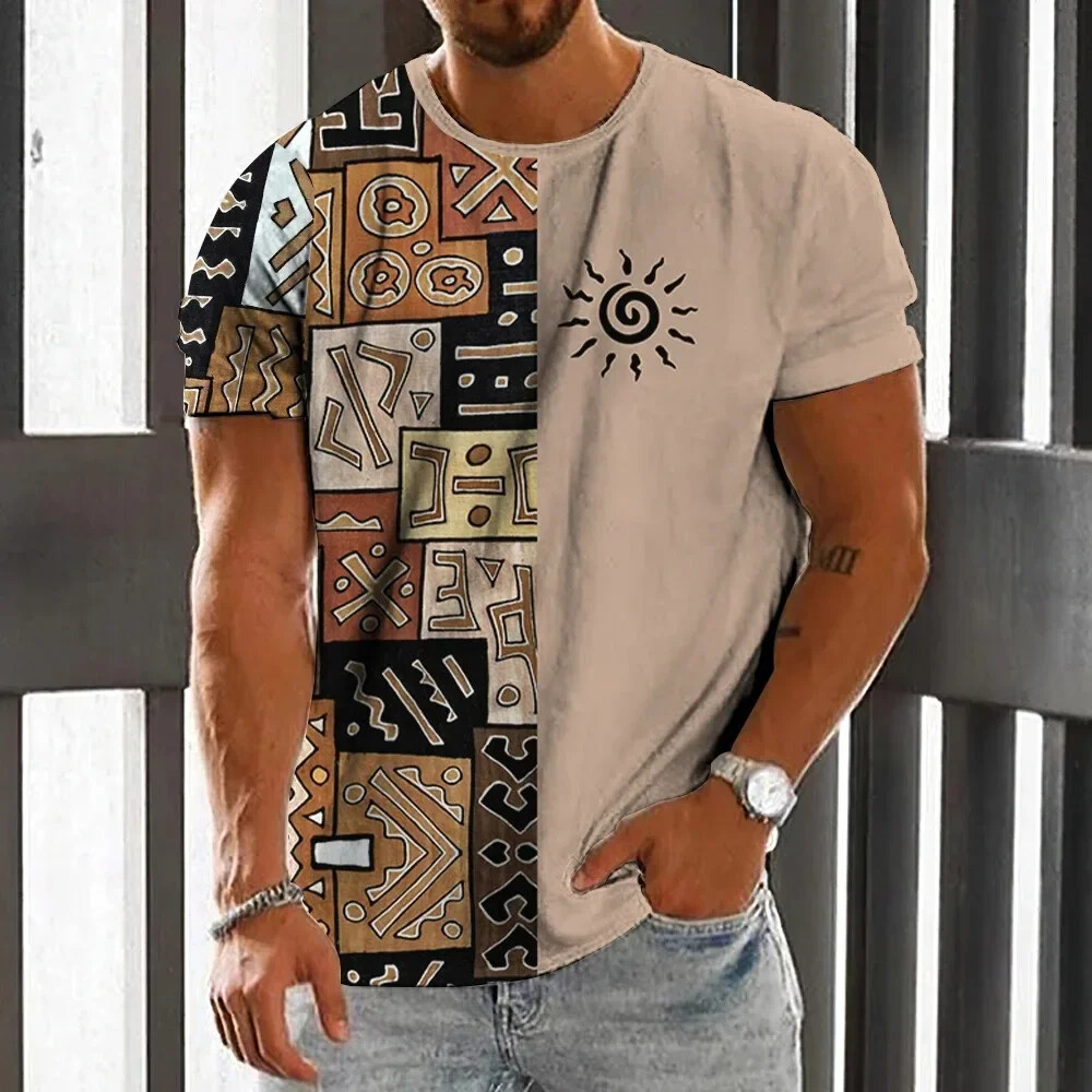 Vintage Ethnic Style Men's T-S - Men'S Ethnic Fashion Trends ulasan dan harga