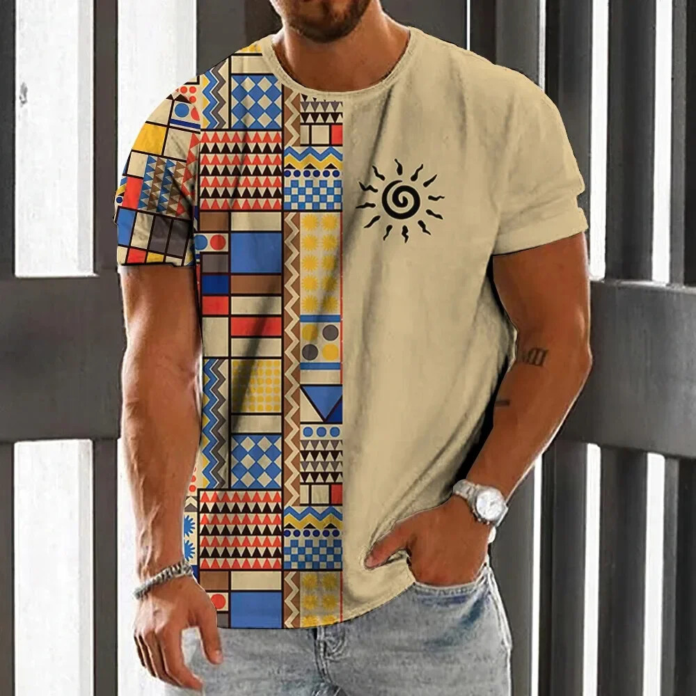Vintage Ethnic Style Men's T-S - Men'S Ethnic Fashion Trends ulasan dan harga