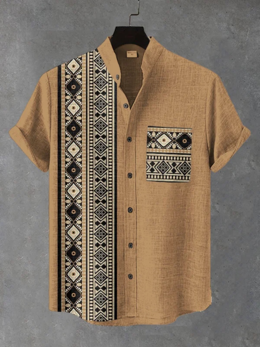 Men's Retro Ethnic Tribal Shor - Men'S Ethnic Fashion Trends ulasan dan harga