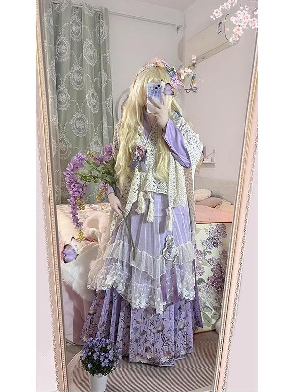 Purple Hanbok Set Daily Cute L - Hanbok Modern Set ulasan dan harga