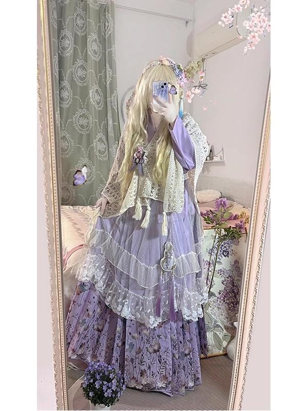 Purple Hanbok Set Daily Cute L - Hanbok Modern Set ulasan dan harga
