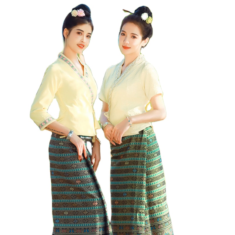 Light Yellow Thai Dai Clothing - Thai Silk Blouse ulasan dan harga
