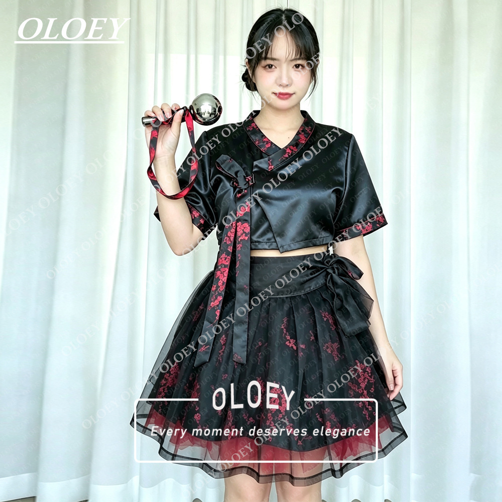OLOEY Modern Black Short Conce - Hanbok Modern Set ulasan dan harga