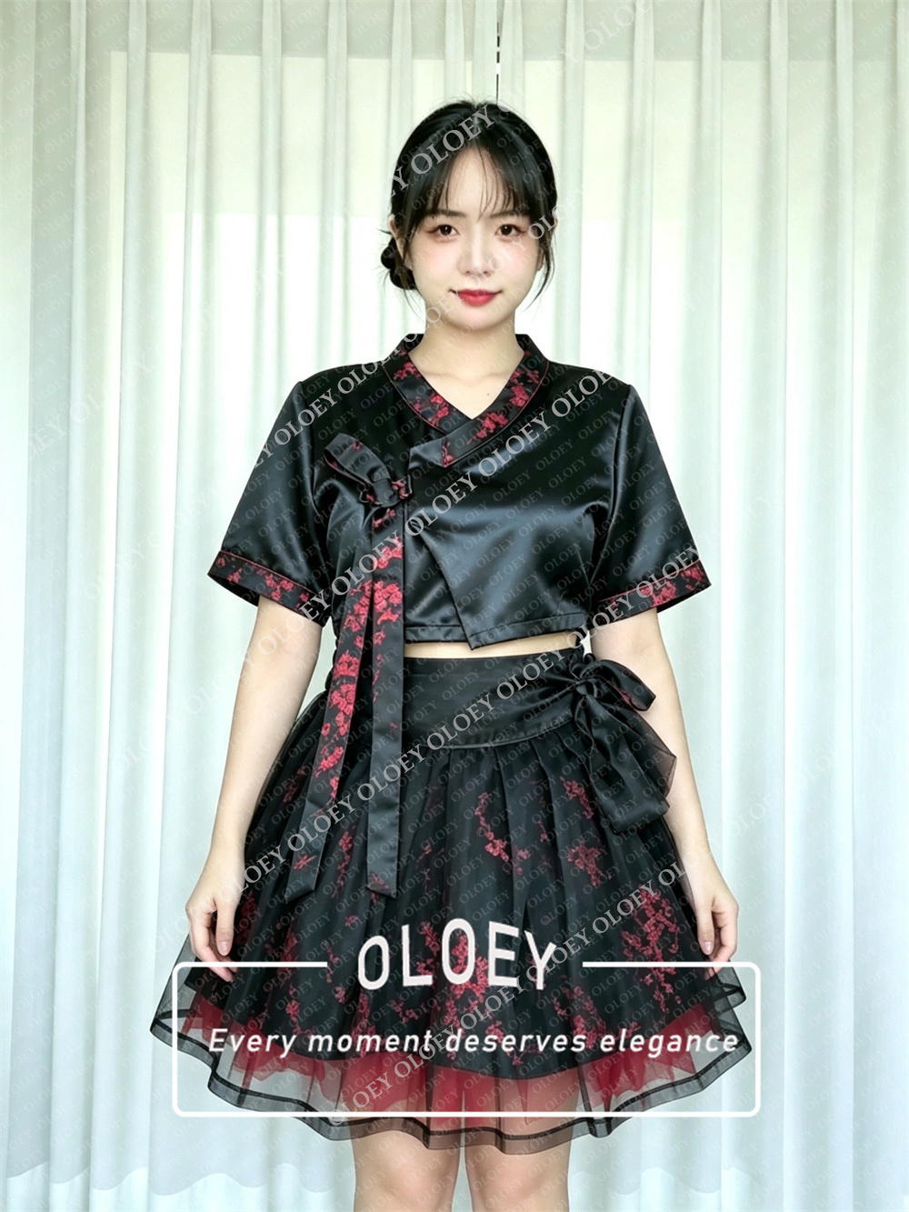 OLOEY Modern Black Short Conce - Hanbok Modern Set ulasan dan harga
