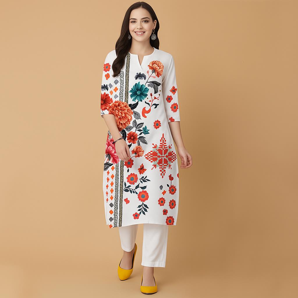 Muslim Flowers Kurt Christmas  - Ethnic Fashion Kurtis ulasan dan harga