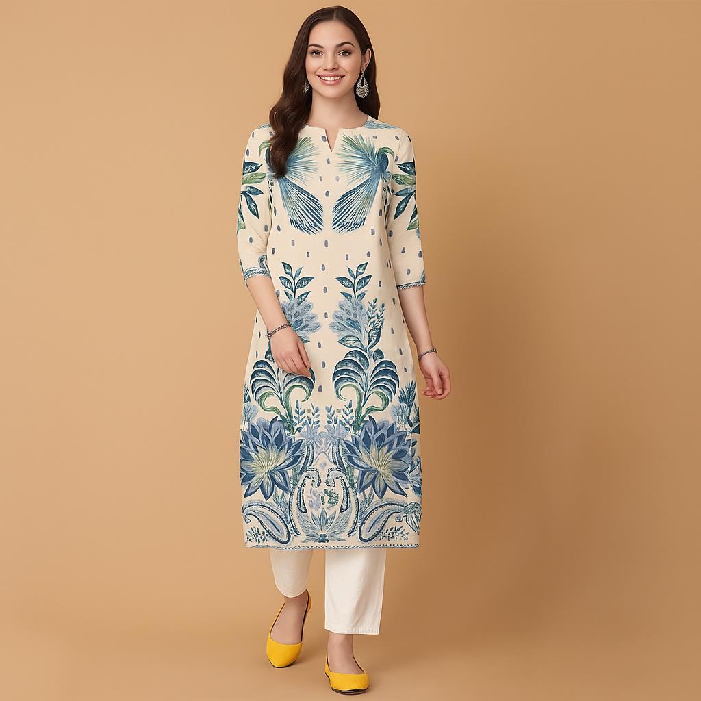 Muslim Flowers Kurt Christmas  - Ethnic Fashion Kurtis ulasan dan harga
