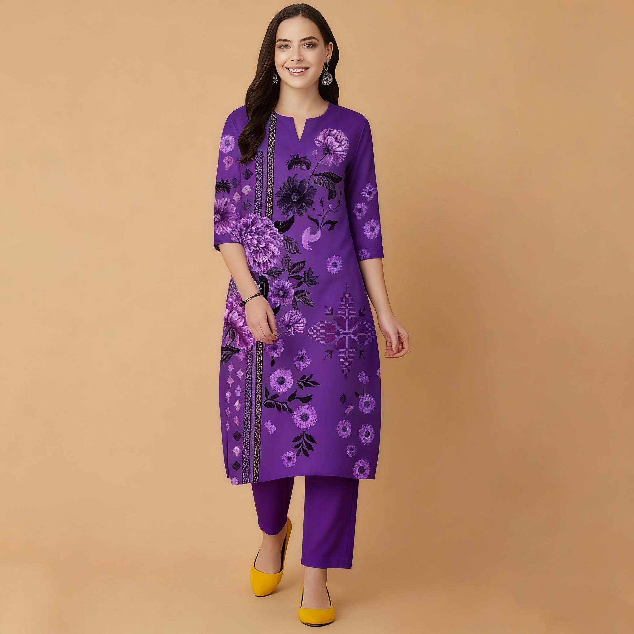 Muslim Flowers Kurt Christmas  - Ethnic Fashion Kurtis ulasan dan harga