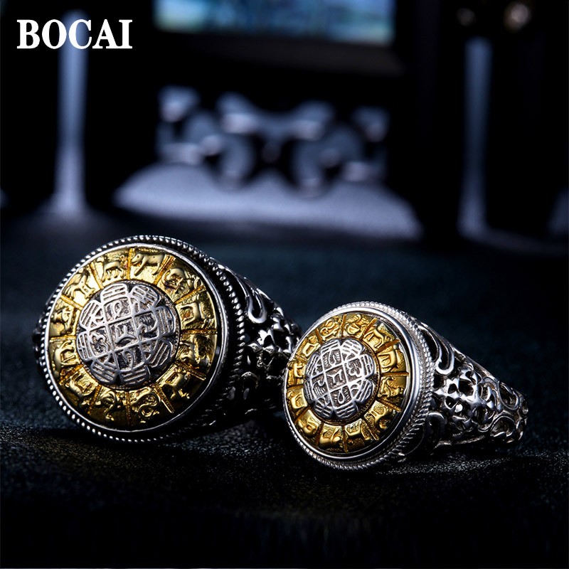 BOCAI New S925 Silver Exaggera - Men'S Ethnic Fashion Trends ulasan dan harga