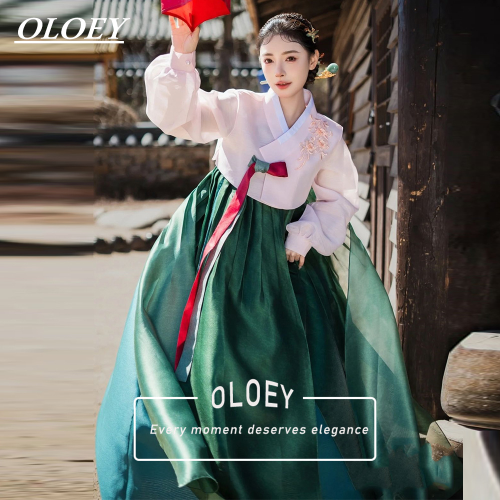 OLOEY Elegant Green Korea Wedd - Hanbok Modern Set ulasan dan harga