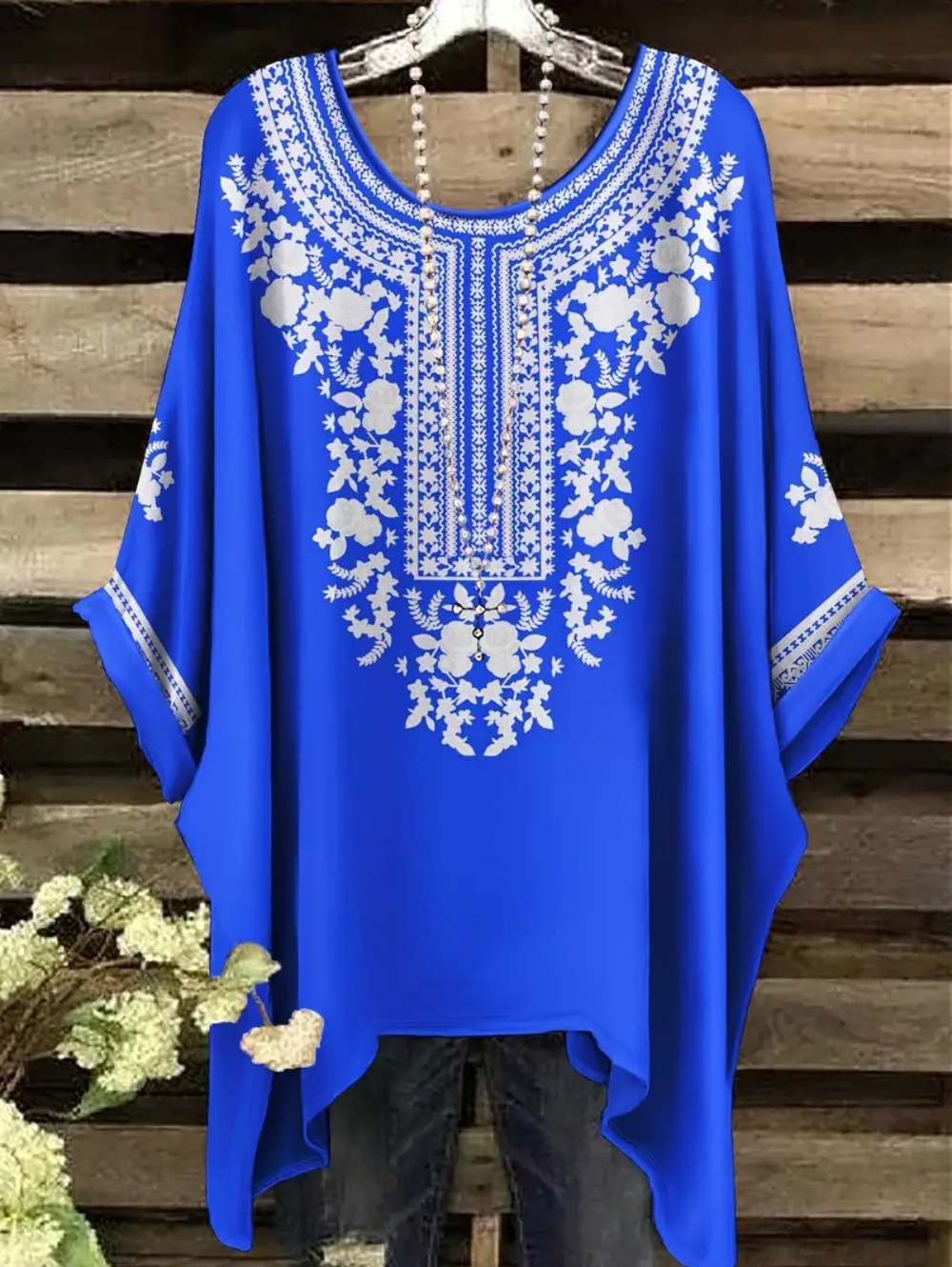 Bohemian Chic Oversized T-Shir - Ethnic Chic Fashion ulasan dan harga
