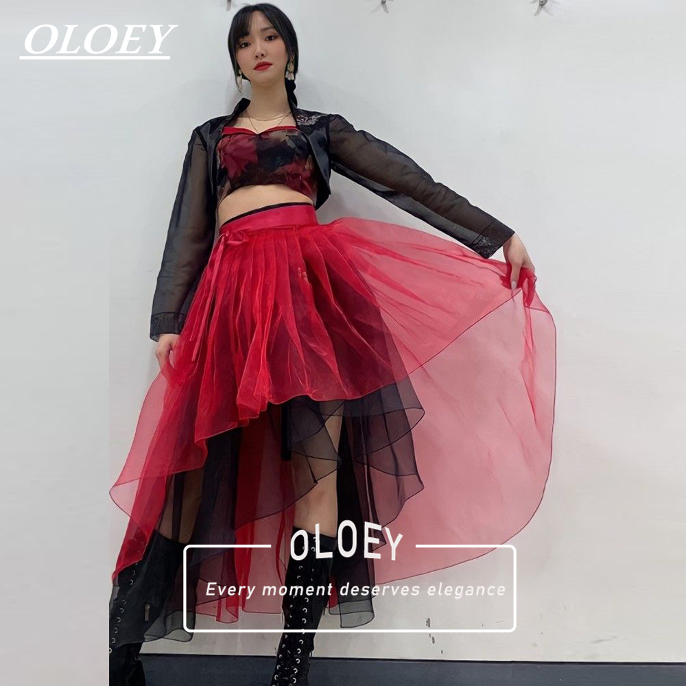 OLOEY Modern Red Black Concert - Hanbok Modern Set ulasan dan harga