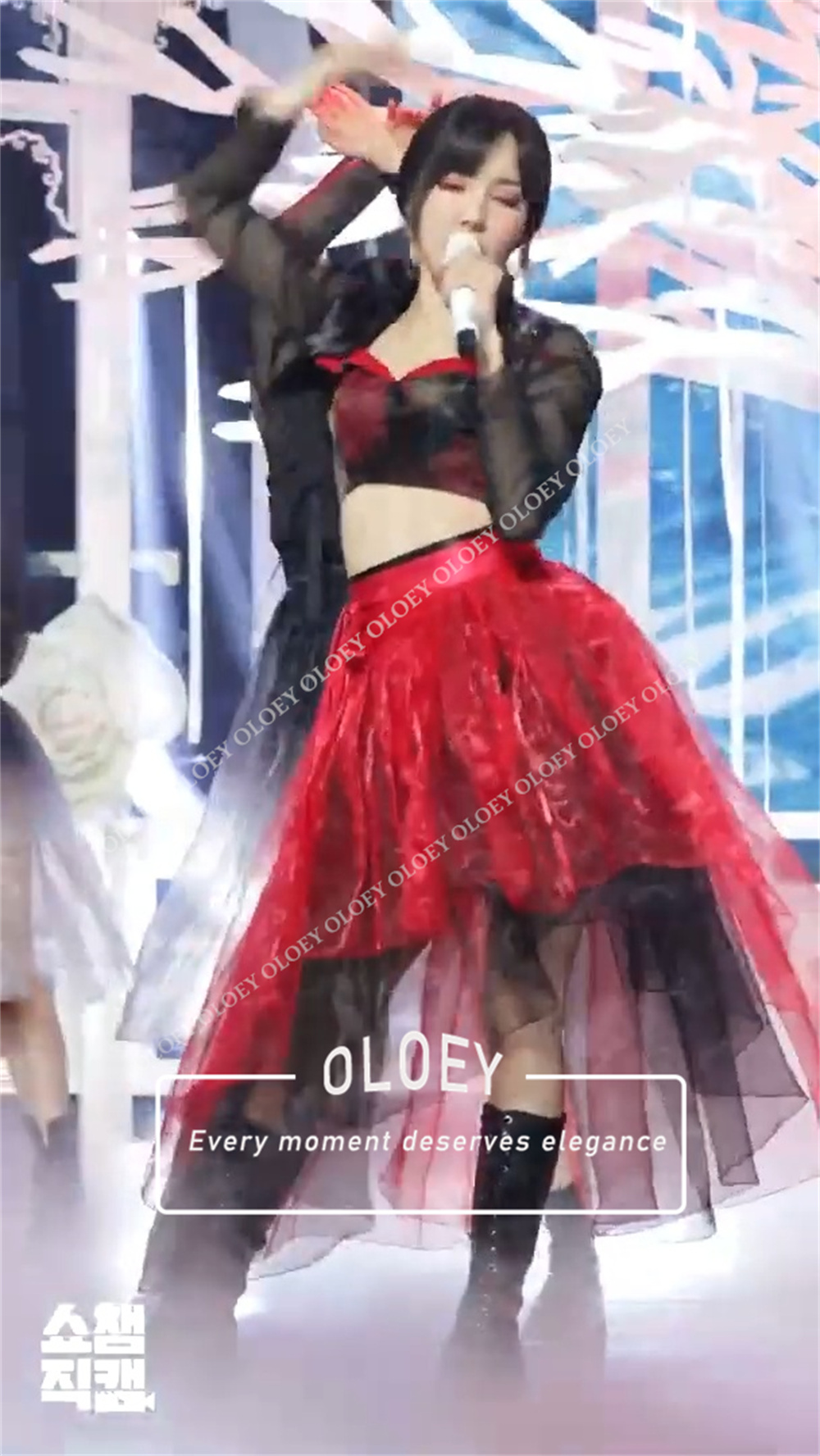 OLOEY Modern Red Black Concert - Hanbok Modern Set ulasan dan harga
