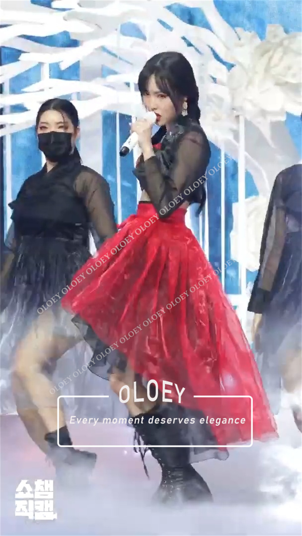 OLOEY Modern Red Black Concert - Hanbok Modern Set ulasan dan harga