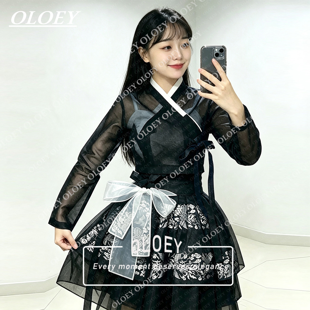 OLOEY Modern Black Short Conce - Hanbok Modern Set ulasan dan harga