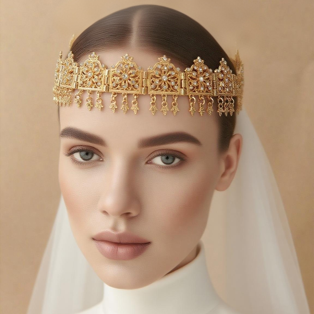 Gold plated moroccan chic hair - Ethnic Chic Fashion ulasan dan harga