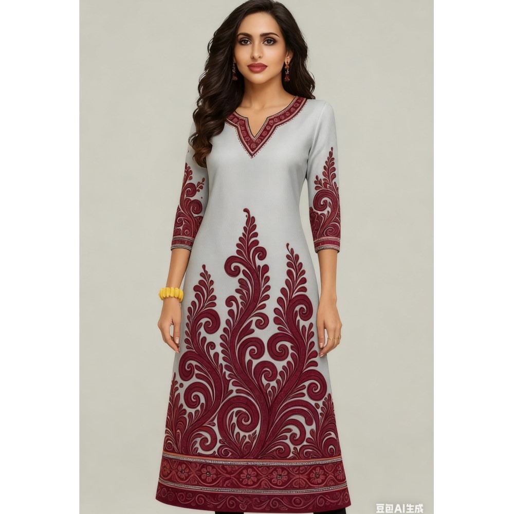 Muslim Kurt Flowers Women's Fa - Ethnic Fashion Kurtis ulasan dan harga