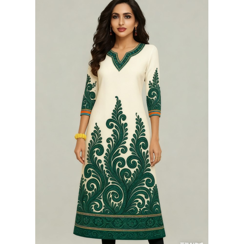 Muslim Kurt Flowers Women's Fa - Ethnic Fashion Kurtis ulasan dan harga
